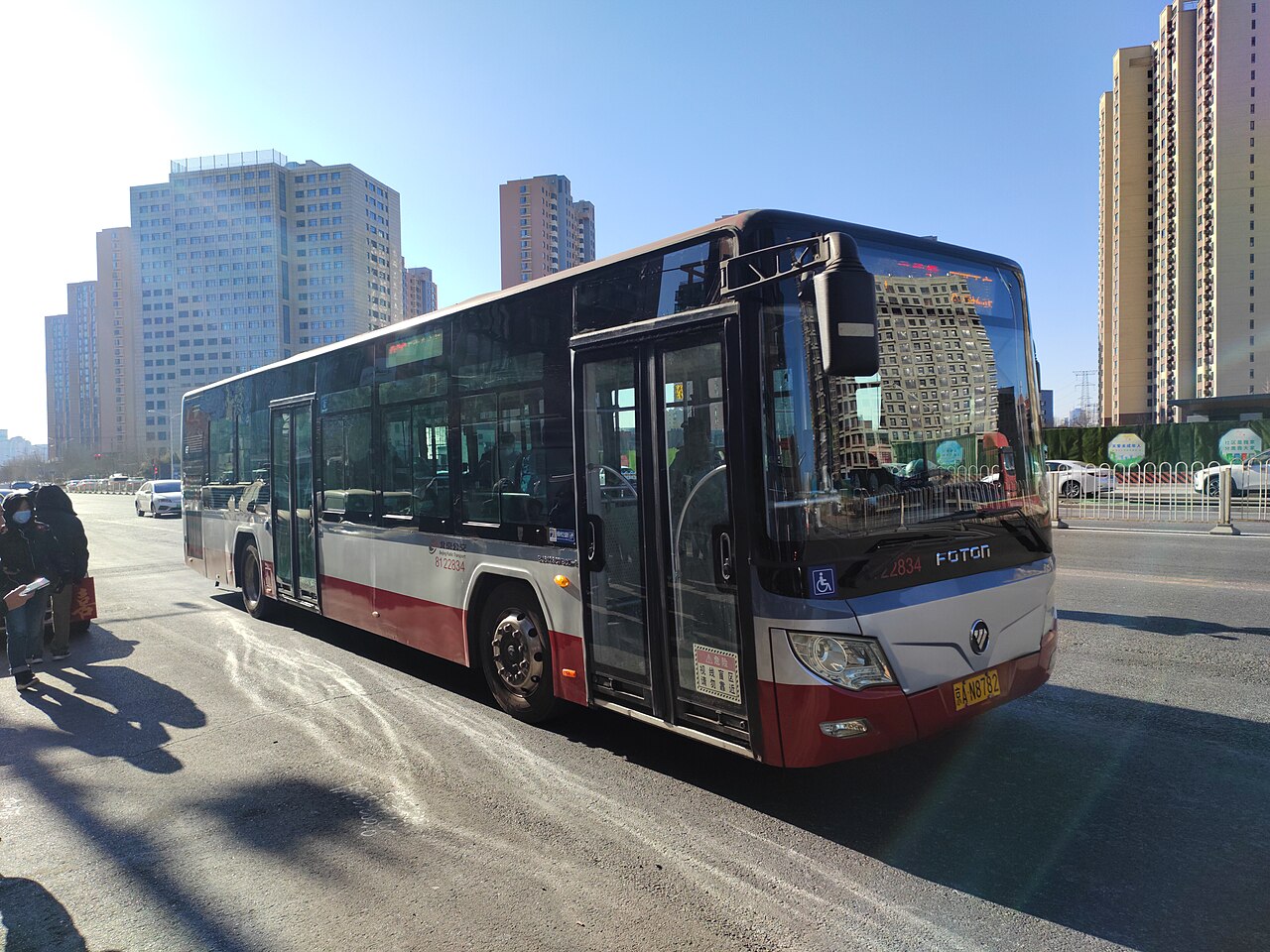 A city bus on a Beijing bus route